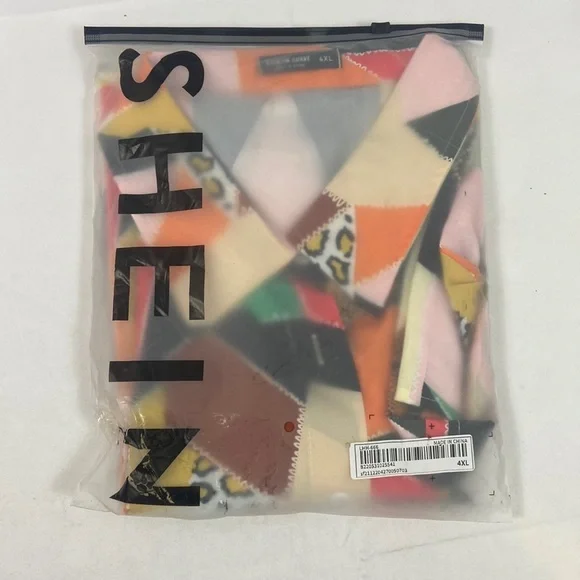 SHEIN Plus Geo Print Drop Shoulder Blouse in 4XL (20) NWOT - Picture 4 of 6